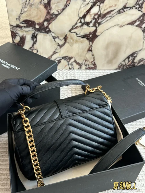 YSL Chain Leather Messenger Bag