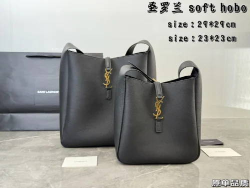 YSL Small Leather Bucket Bag