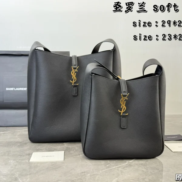 YSL Small Leather Bucket Bag