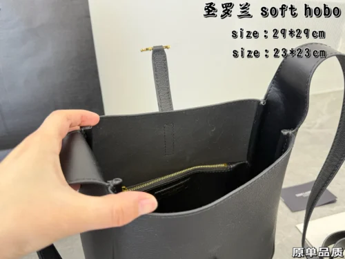 YSL Small Leather Bucket Bag