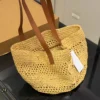YSL Woven Raffia Tote Bag