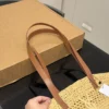 YSL Woven Raffia Tote Bag