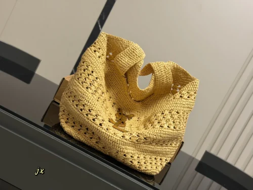 YSL Woven Raffia Tote Bag Style 0023