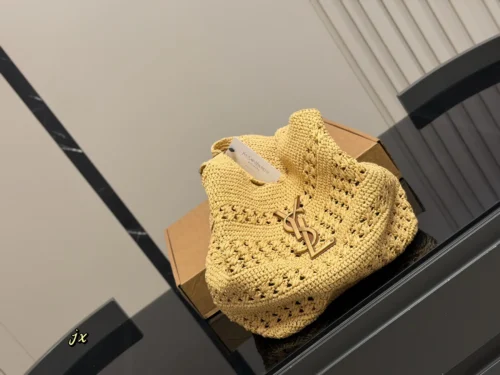 YSL Woven Raffia Tote Bag Style 0023