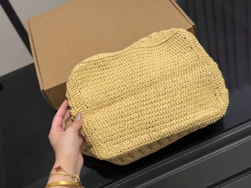 YSL Woven Raffia Tote Bag Style 0023
