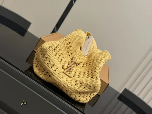 YSL Woven Raffia Tote Bag Style 0023