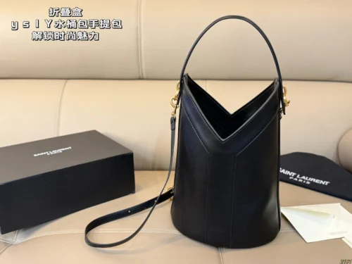 YSL Gold Calfskin Bucket Bag