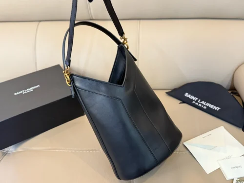 YSL Gold Calfskin Bucket Bag