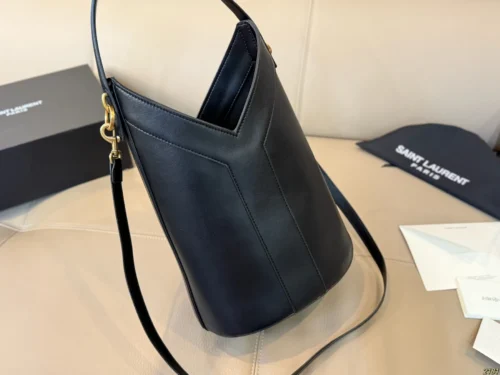 YSL Gold Calfskin Bucket Bag