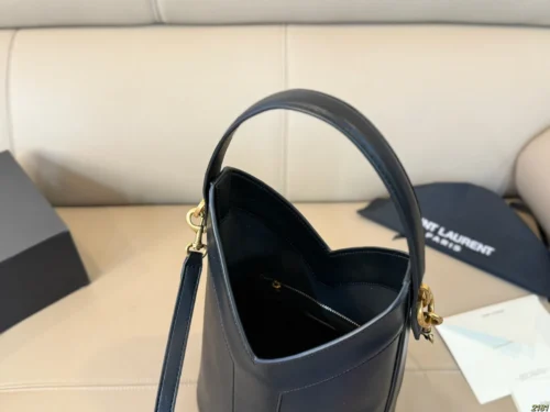 YSL Gold Calfskin Bucket Bag