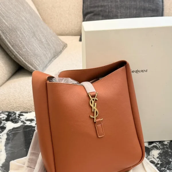 YSL Medium Black Leather Shoulder Bag