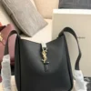 YSL Medium Black Leather Shoulder Bag