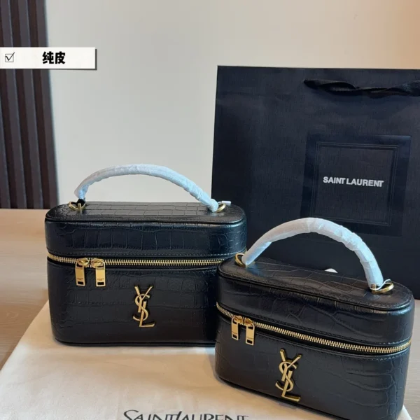 YSL Mini Black Leather Tote Bag Style 0110