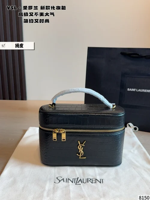 YSL Mini Black Leather Tote Bag Style 0110