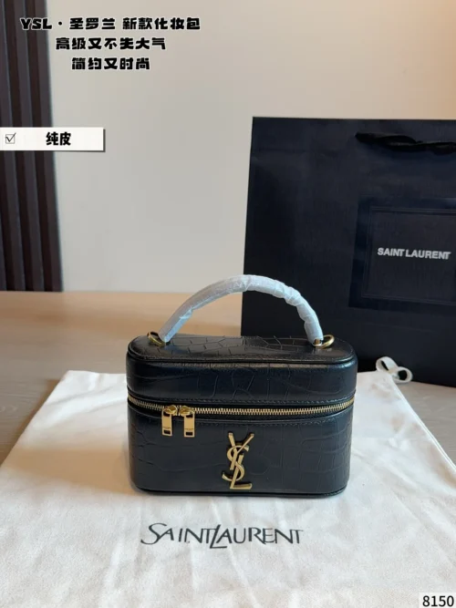 YSL Mini Black Leather Tote Bag Style 0110