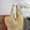 YSL Brown Woven Raffia Backpack