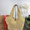 YSL Brown Woven Raffia Backpack