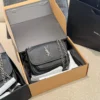 YSL Niki Black Chain Leather Messenger Bag