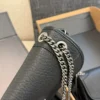 YSL Niki Black Chain Leather Messenger Bag
