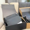 YSL Niki Black Chain Leather Messenger Bag