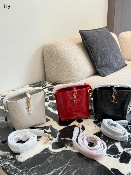 YSL Kate Black Leather Top Handle Bag