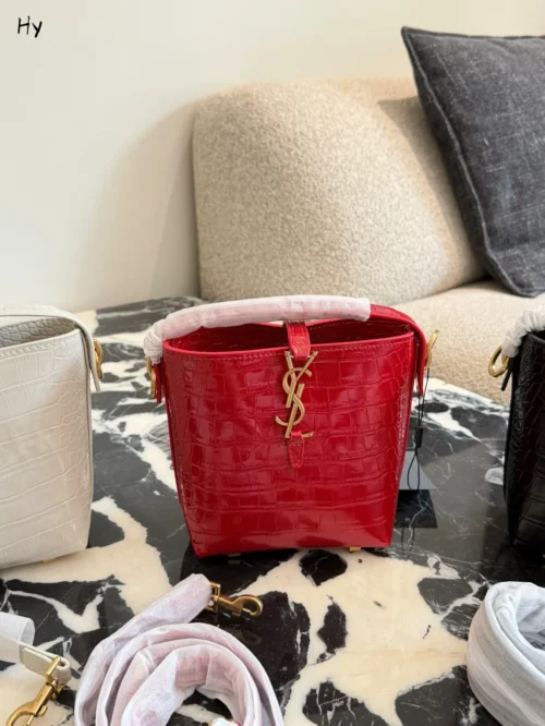 YSL Kate Black Leather Top Handle Bag