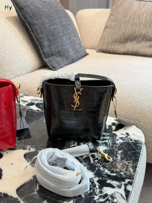 YSL Kate Black Leather Top Handle Bag