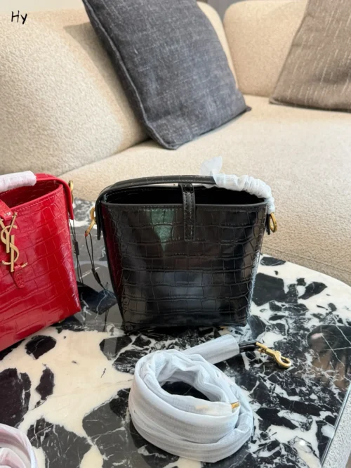 YSL Kate Black Leather Top Handle Bag