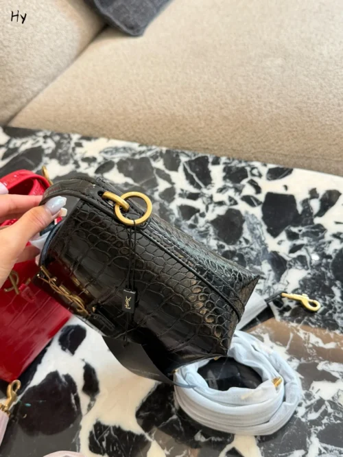YSL Kate Black Leather Top Handle Bag