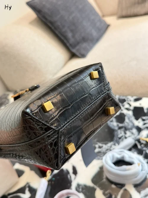 YSL Kate Black Leather Top Handle Bag