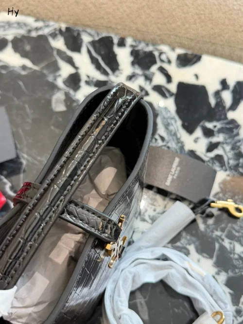 YSL Kate Black Leather Top Handle Bag