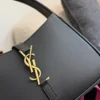 YSL Black Leather Hobo Bag