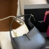 YSL Black Leather Hobo Bag